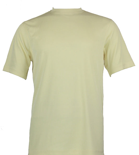 Bassiri Short Sleeve Mock Neck T-Shirt Style #218 Butter