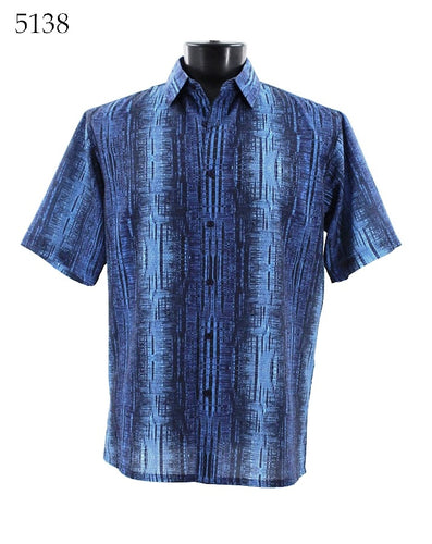 Bassiri Short Sleeve Button Down Casual Printed Shirts 5138