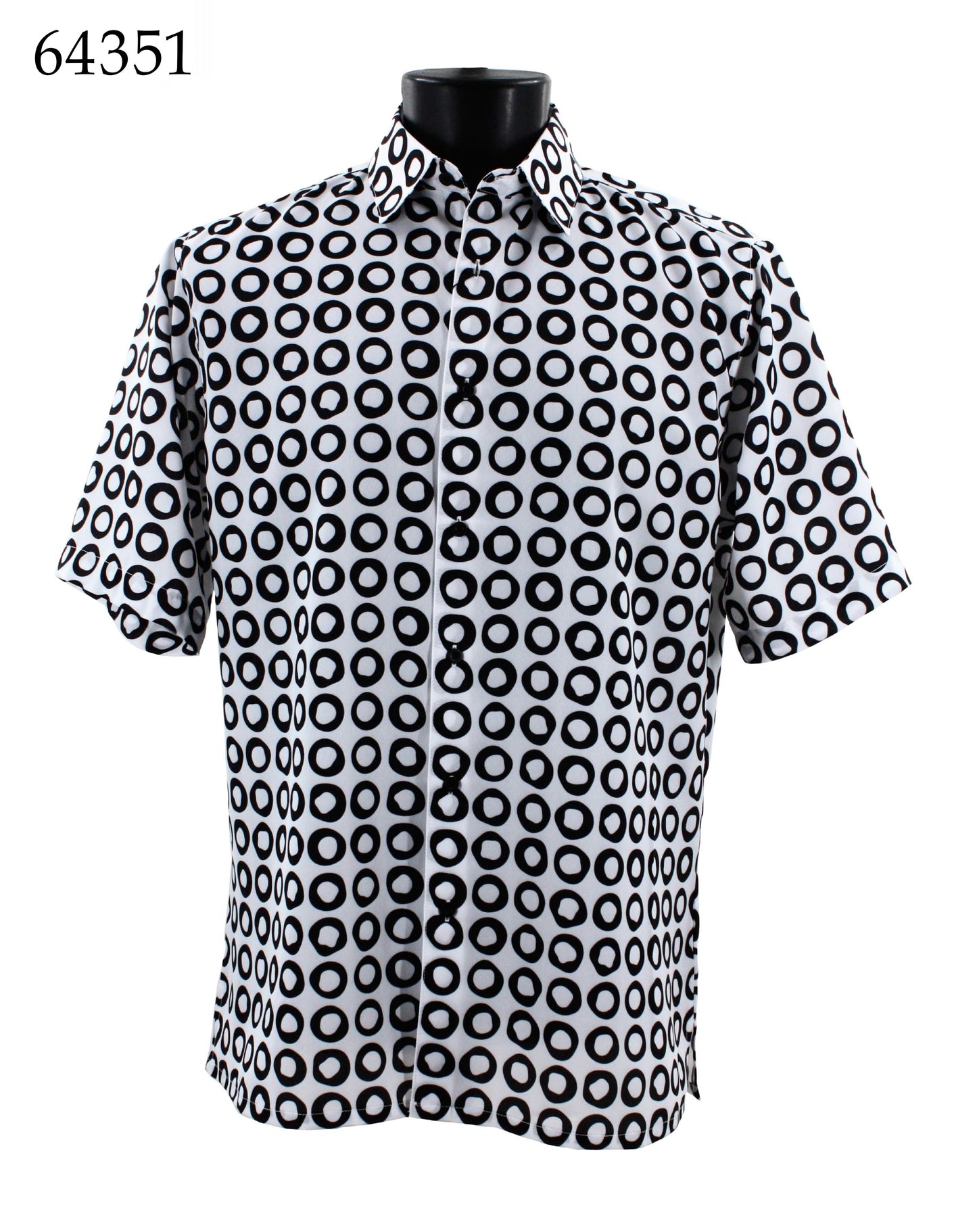 Bassiri Short Sleeve Button Down Casual Printed Shirts 64351