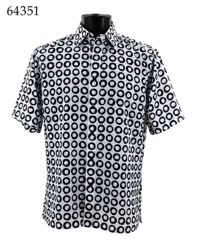 Bassiri Short Sleeve Button Down Casual Printed Shirts 64351
