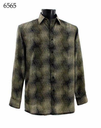 Bassiri Long Sleeve Button Down Casual Printed Shirts 6565