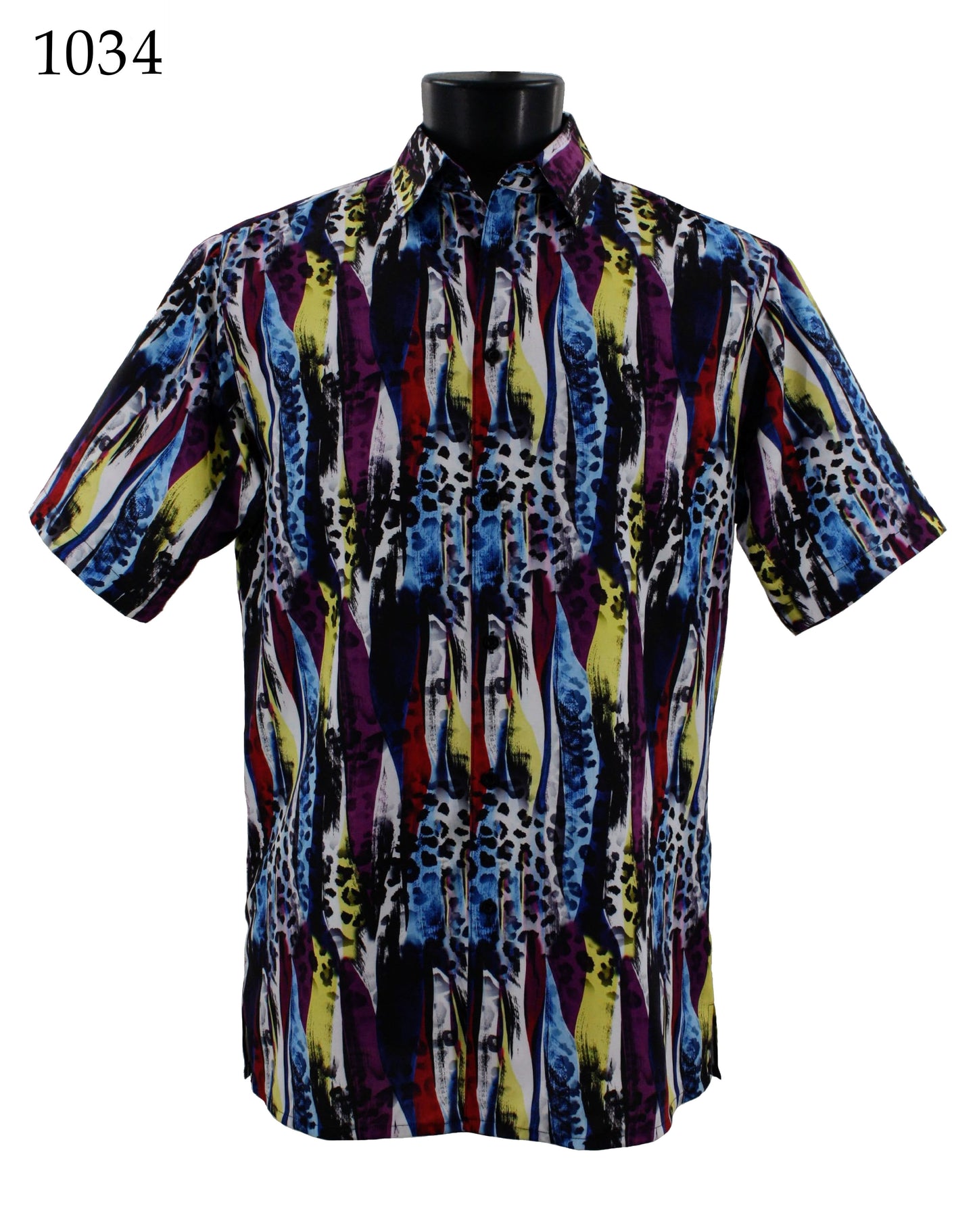 Bassiri Short Sleeve Button Down Casual Printed Shirts 1034