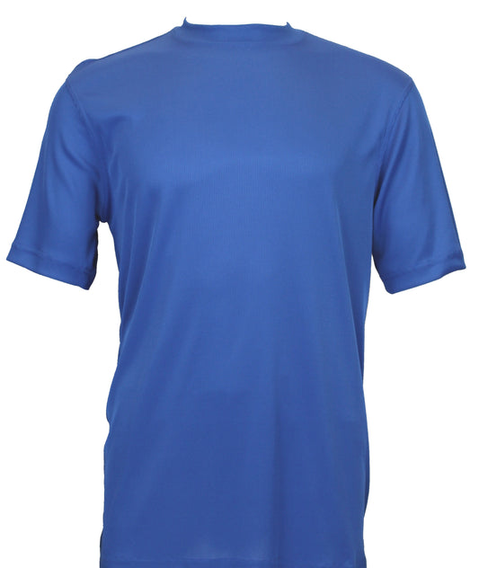 Bassiri Short Sleeve Mock Neck T-Shirt Style #218 Royal Blue