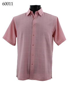 Bassiri Tone-on-Tone Short Sleeve Shirts 60011