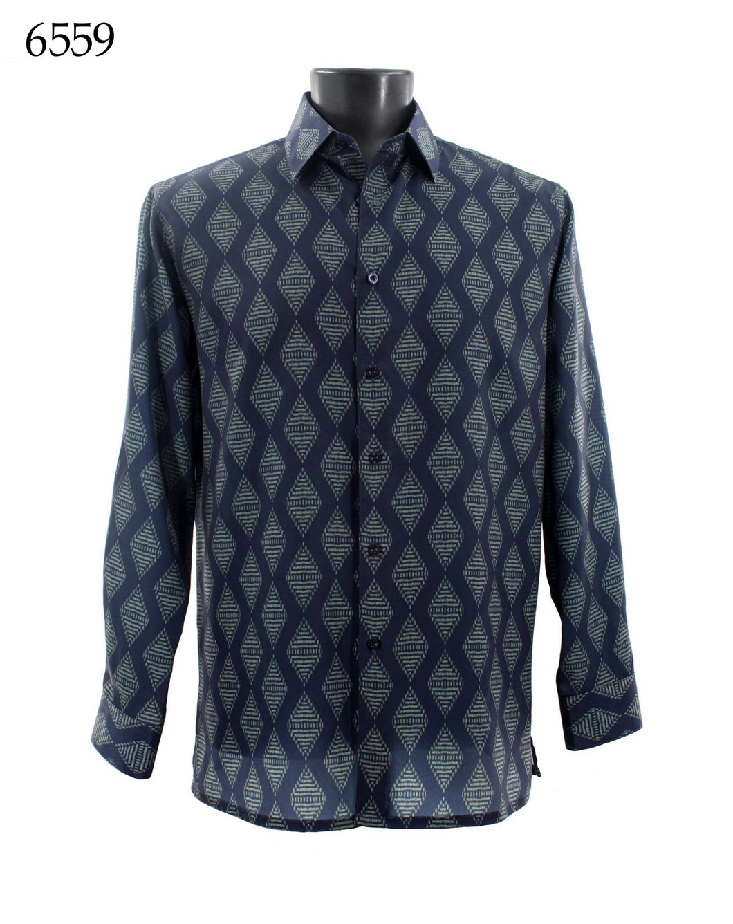 Bassiri Long Sleeve Button Down Casual Printed Shirts 6559