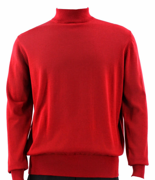 Bassiri Long Sleeve Mock Neck Sweater 630 Red