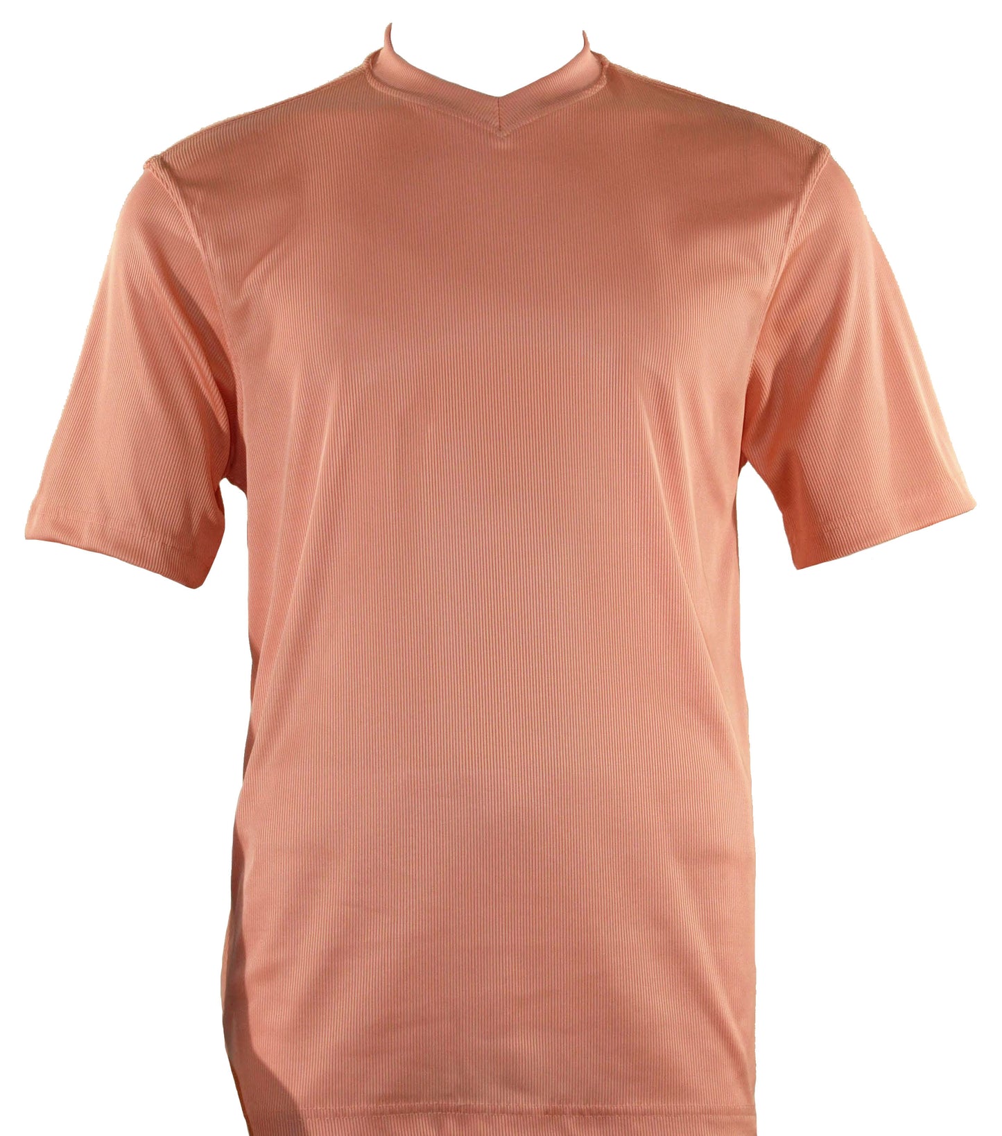 Bassiri Short Sleeve V-Neck T-Shirt Style #219 Peach