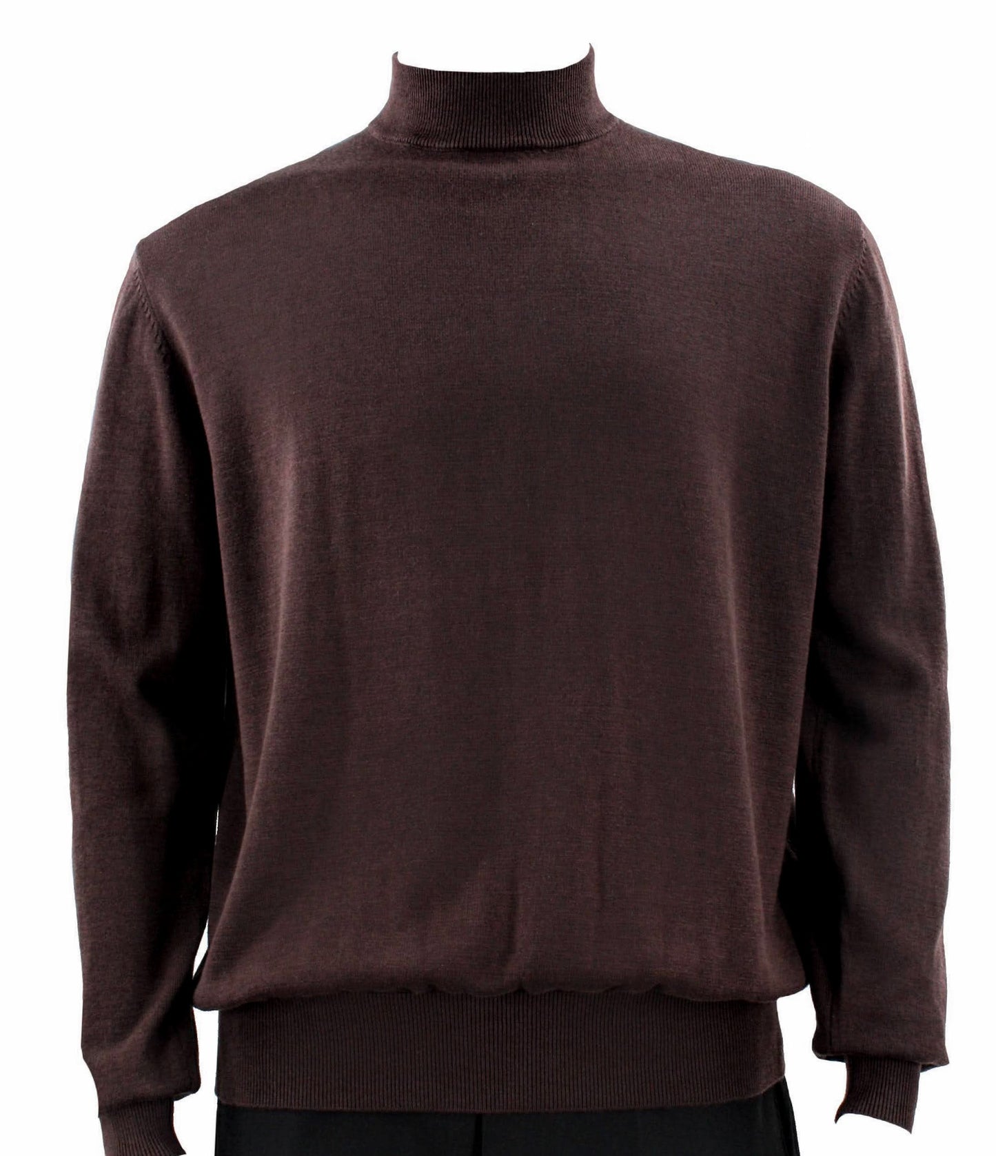 Bassiri Long Sleeve Mock Neck Sweater 630 Brown