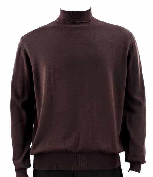 Bassiri Long Sleeve Mock Neck Sweater 630 Brown