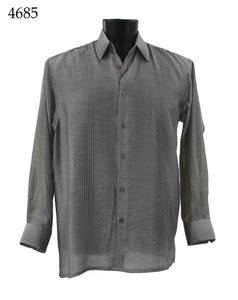 Bassiri Long Sleeve Button Down Casual Printed Shirts 4685