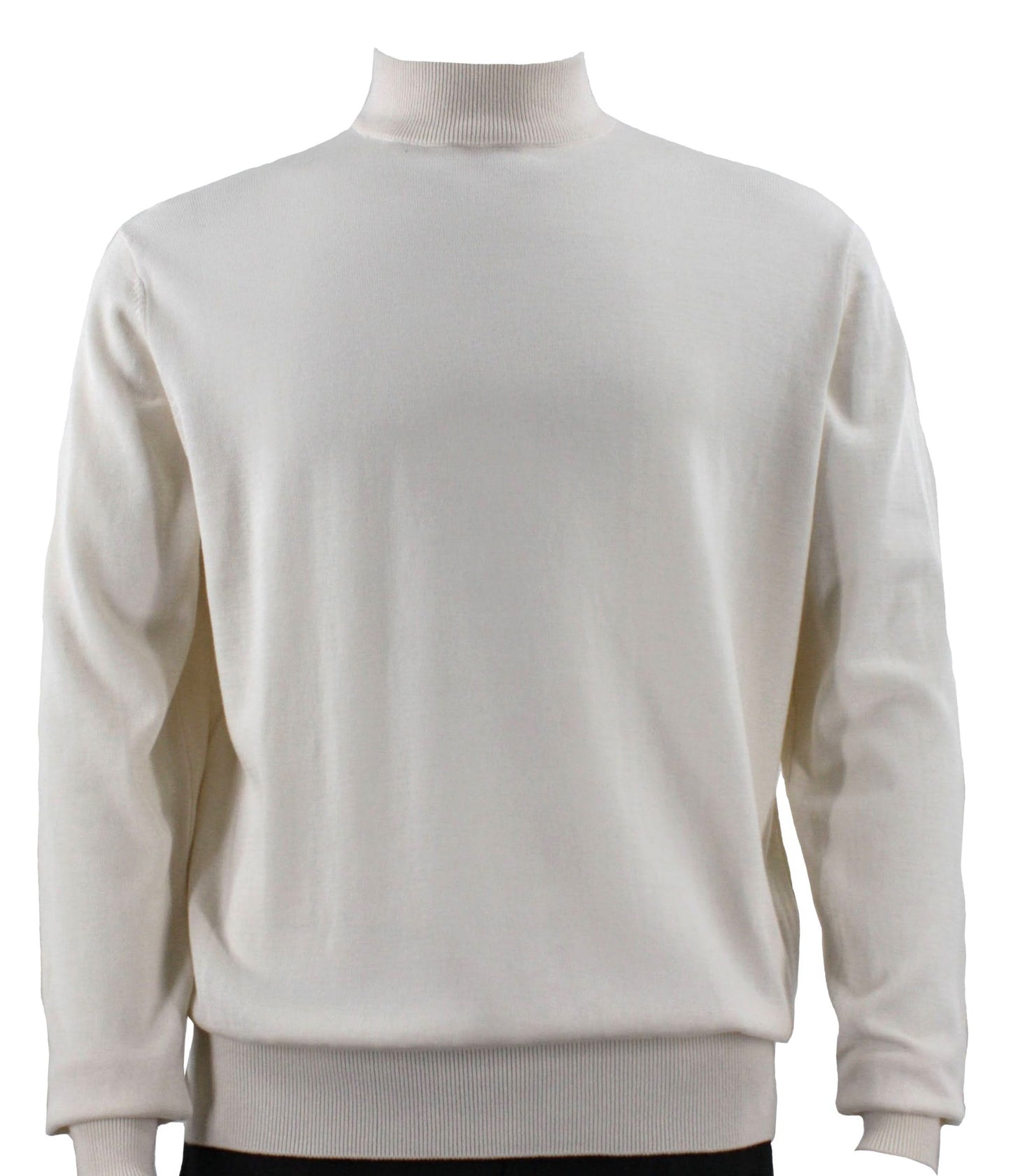 Bassiri Long Sleeve Mock Neck Sweater 630 Ivory