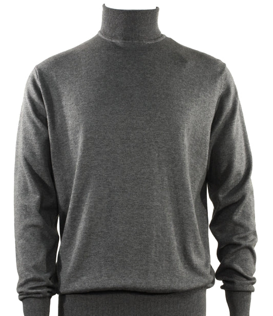 Bassiri Long Sleeve Turtleneck Sweater 631 Smoke
