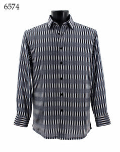 Bassiri Long Sleeve Button Down Casual Printed Shirts 6574