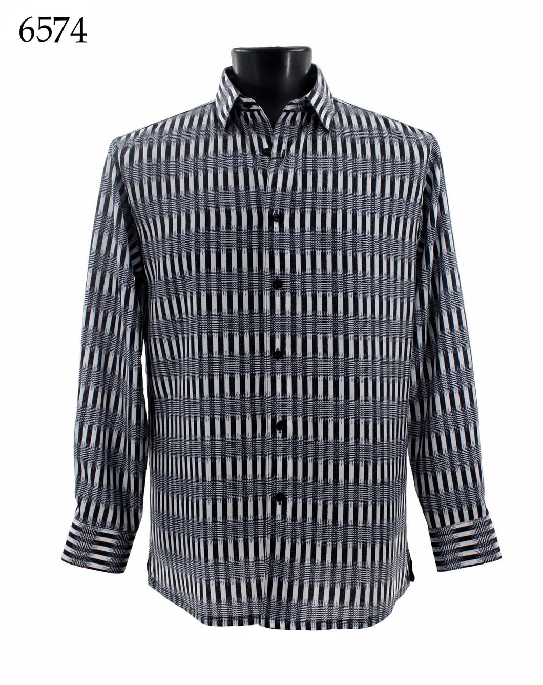 Bassiri Long Sleeve Button Down Casual Printed Shirts 6574