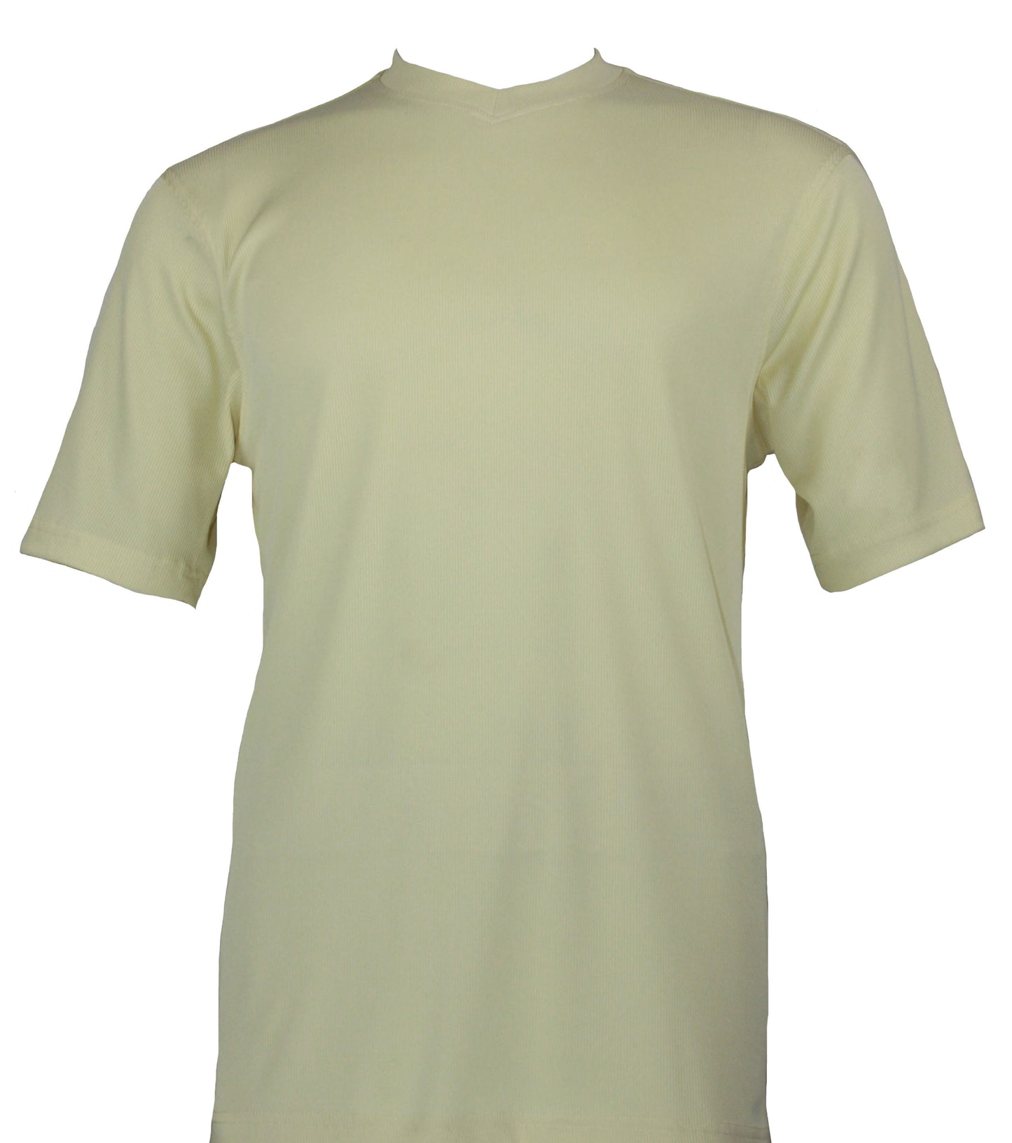 Bassiri Short Sleeve V-Neck T-Shirt Style #219 Butter