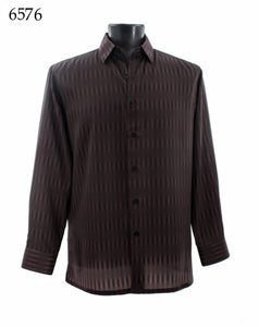 Bassiri Long Sleeve Button Down Casual Printed Shirts 6576