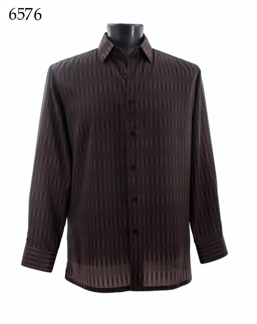 Bassiri Long Sleeve Button Down Casual Printed Shirts 6576