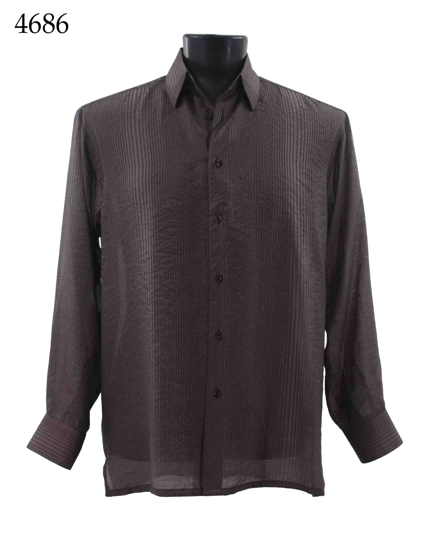 Bassiri Long Sleeve Button Down Casual Printed Shirts 4686