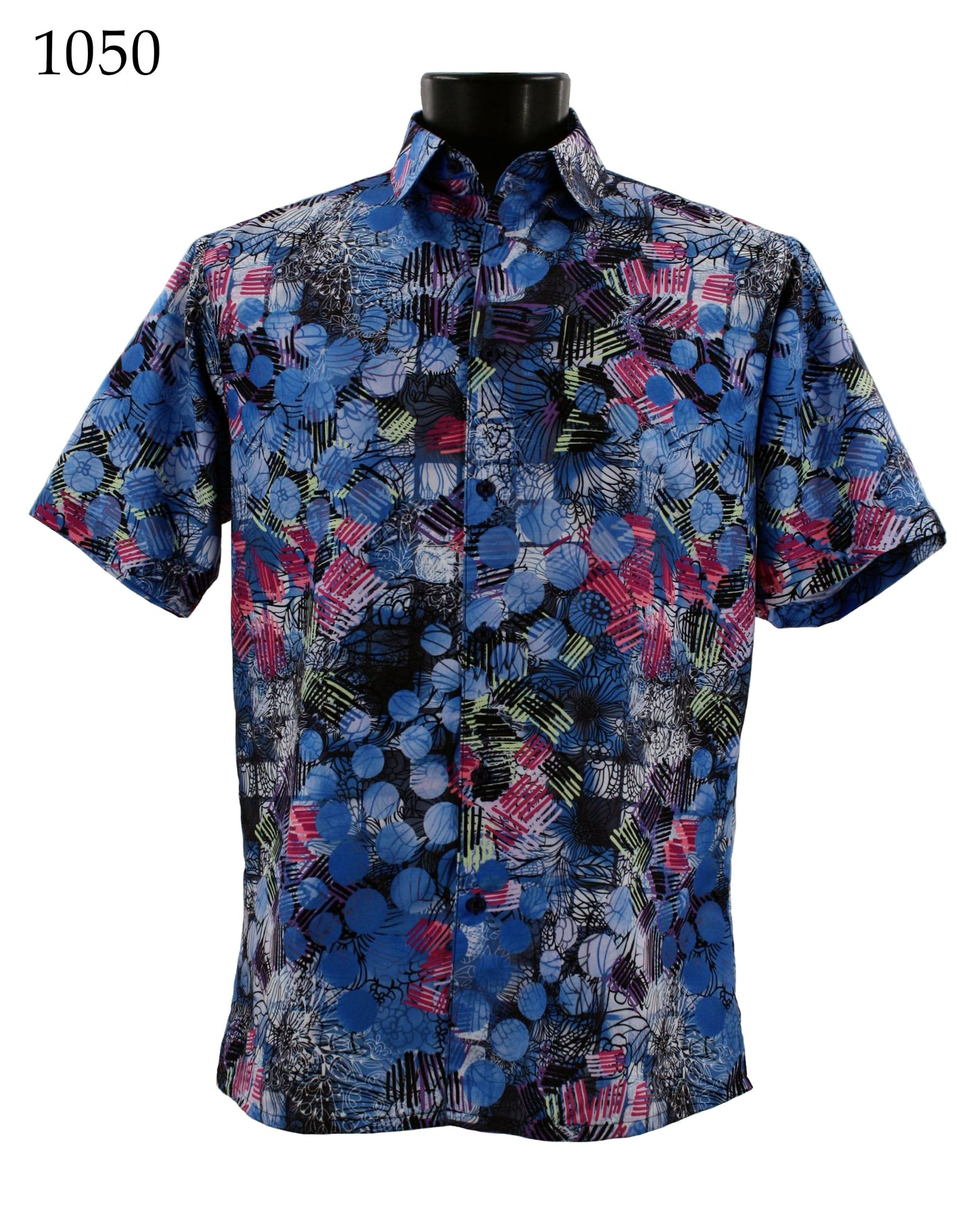 Bassiri Short Sleeve Button Down Casual Printed Shirts 1050