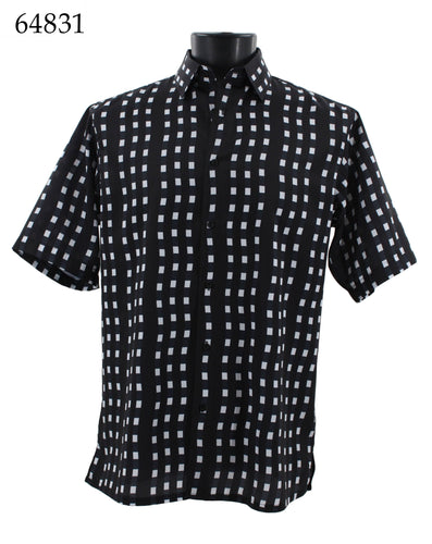 Bassiri Short Sleeve Button Down Casual Printed Shirts 64831