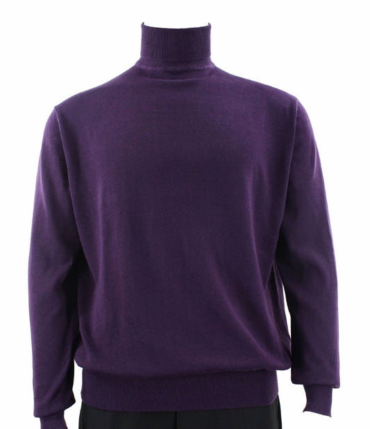 Bassiri Long Sleeve Turtleneck Sweater 631 Purple