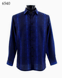 Bassiri Long Sleeve Button Down Casual Printed Shirts 6540