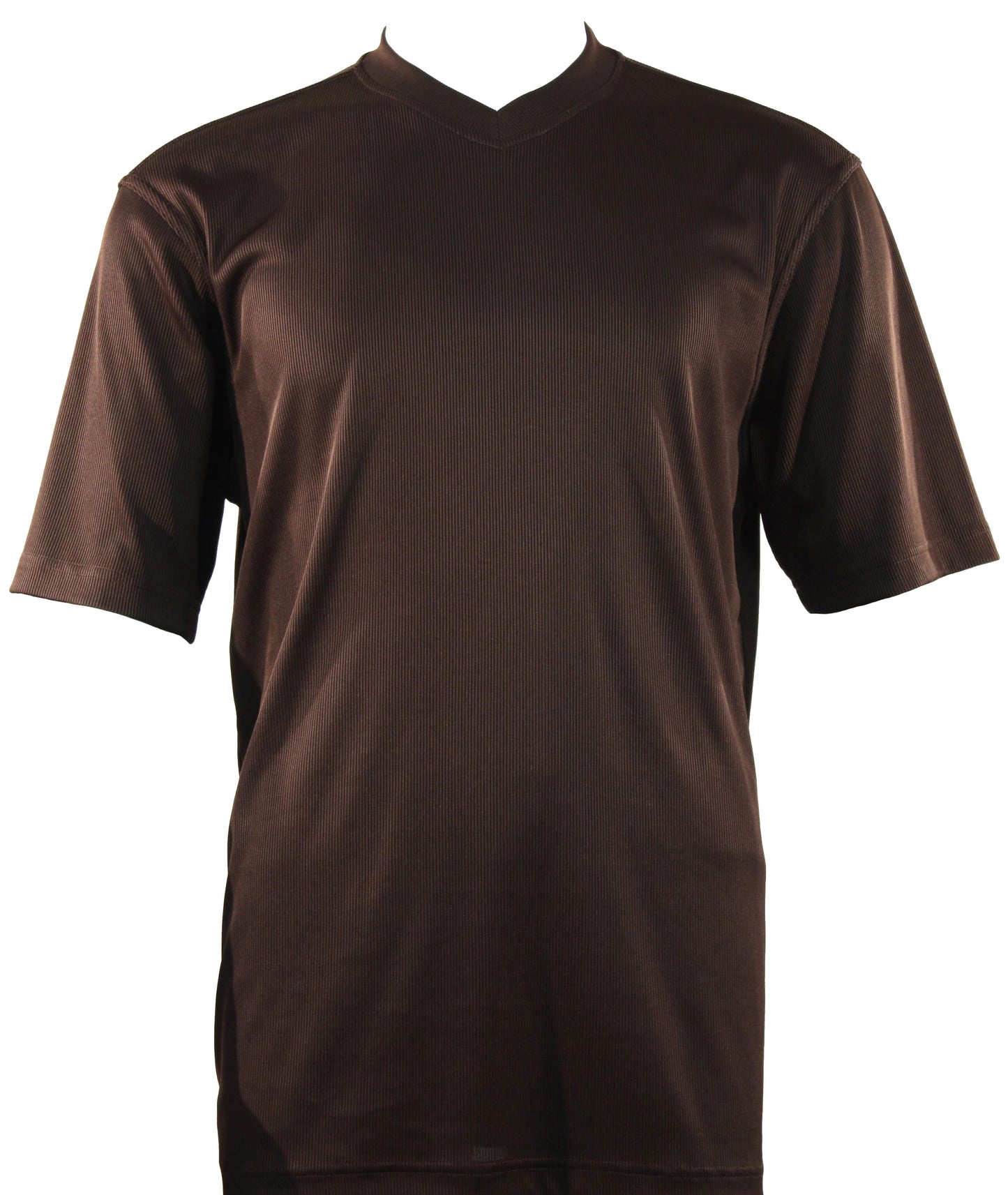 Bassiri Short Sleeve V-Neck T-Shirt Style #219 Brown