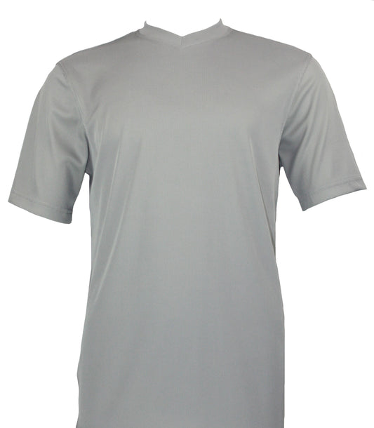 Bassiri Short Sleeve V-Neck T-Shirt Style #219 Grey