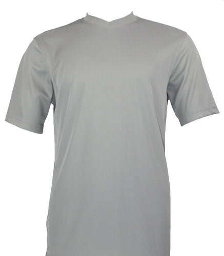 Bassiri Short Sleeve V-Neck T-Shirt Style #219 Grey