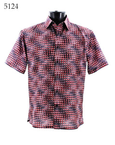 Bassiri Short Sleeve Button Down Casual Printed Shirts 5124