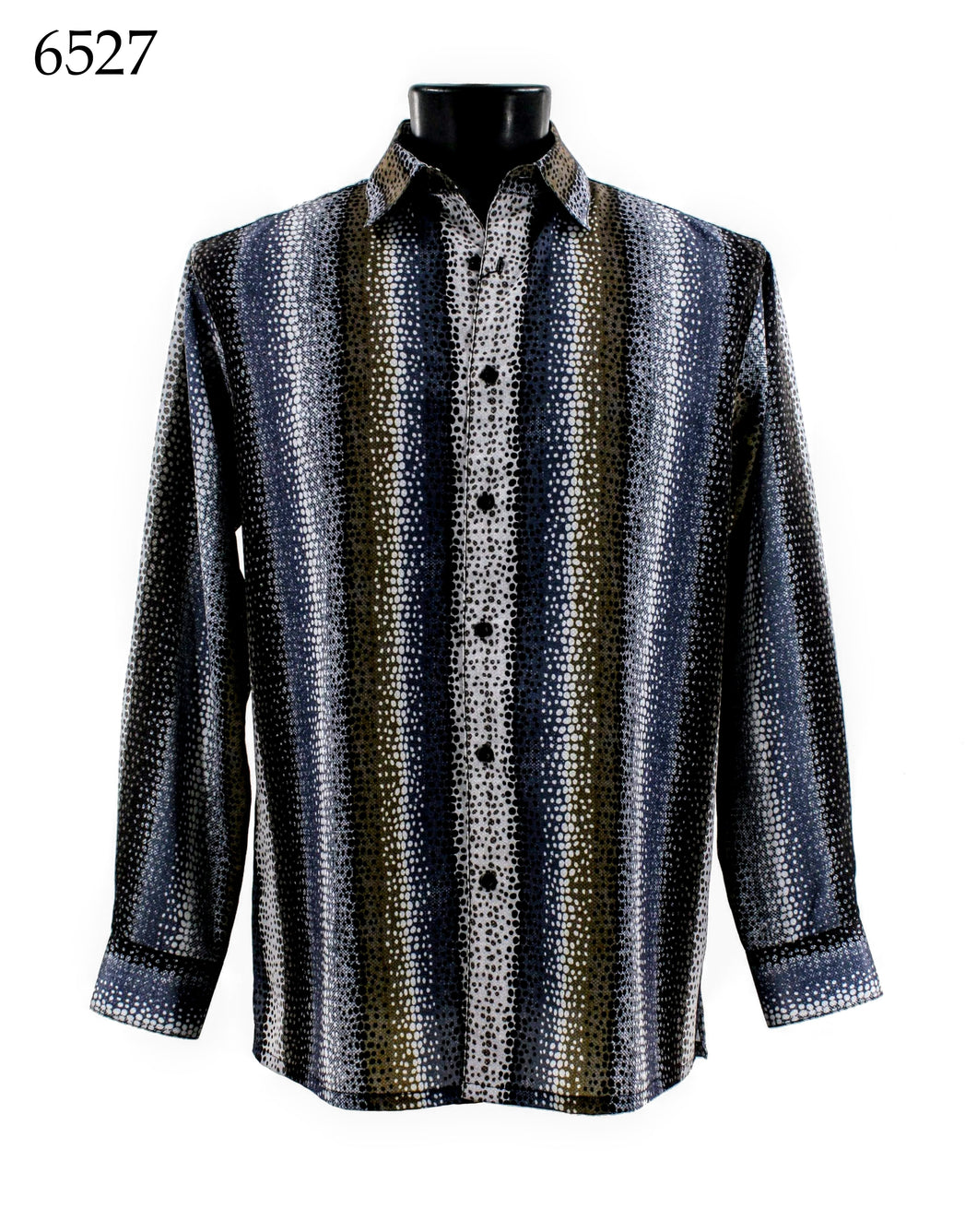 Bassiri Long Sleeve Button Down Casual Printed Shirts 6527